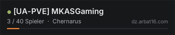 UA-PVE MKASGaming in der DayZ-Serverliste von AR16