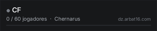 CF na lista de servidores de DayZ da AR16