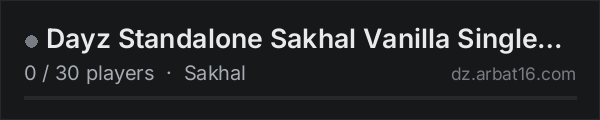 Dayz Standalone Sakhal Vanilla Single Local Player on the AR16 DayZ server list