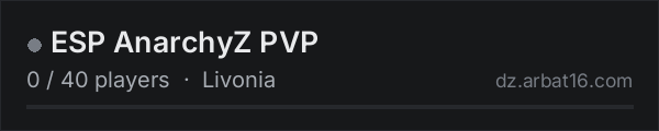 ESP   AnarchyZ   PVP on the AR16 DayZ server list