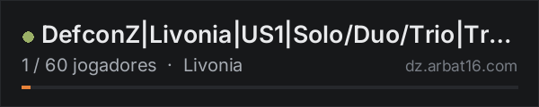 DefconZ|Livonia|US1|Solo/Duo/Trio|Trader|BBP|Drugs|KOTH|Airdrop na lista de servidores de DayZ da AR16