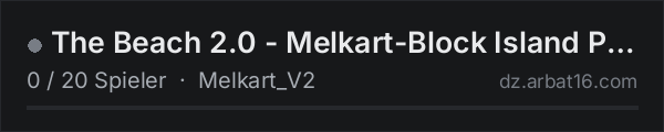 The Beach 2.0 - Melkart-Block Island PVE only. AI, Events craft in der DayZ-Serverliste von AR16
