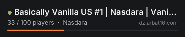 Basically Vanilla US #1 | Nasdara | Vanilla | Party on the AR16 DayZ server list