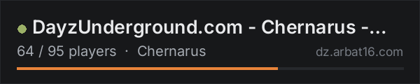 DayzUnderground.com - Chernarus - OrganicRP Enhanced Vanilla on the AR16 DayZ server list