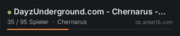DayzUnderground.com - Chernarus - OrganicRP Enhanced Vanilla in der DayZ-Serverliste von AR16