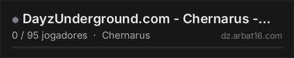 DayzUnderground.com - Chernarus - OrganicRP Enhanced Vanilla na lista de servidores de DayZ da AR16