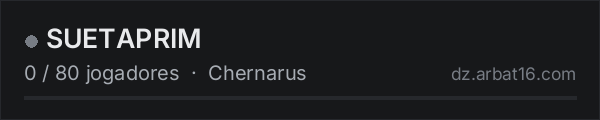 SUETAPRIM na lista de servidores de DayZ da AR16