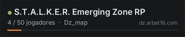 S.T.A.L.K.E.R. Emerging Zone RP na lista de servidores de DayZ da AR16