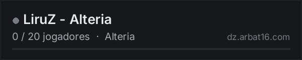LiruZ - Alteria na lista de servidores de DayZ da AR16