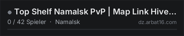 Top Shelf Namalsk PvP | Map Link Hive | Weekend Raids | 6 Perso in der DayZ-Serverliste von AR16