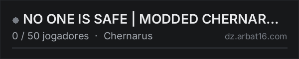 NO ONE IS SAFE | MODDED CHERNARUS | TRIOS BASES HELIS AIRDROPS na lista de servidores de DayZ da AR16