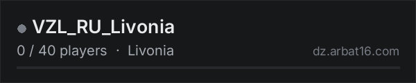VZL_RU_Livonia on the AR16 DayZ server list