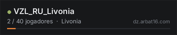 VZL_RU_Livonia na lista de servidores de DayZ da AR16
