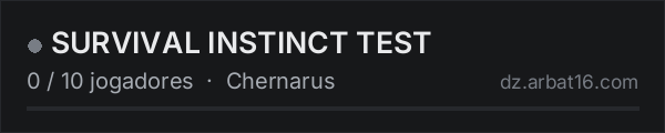 SURVIVAL INSTINCT TEST na lista de servidores de DayZ da AR16