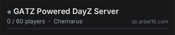 GATZ Powered DayZ Server on the AR16 DayZ server list