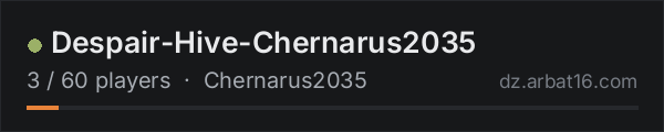 Despair-Hive-Chernarus2035 on the AR16 DayZ server list