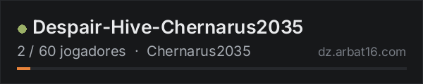 Despair-Hive-Chernarus2035 na lista de servidores de DayZ da AR16