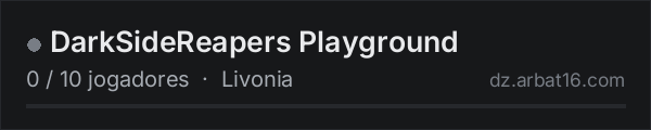 DarkSideReapers Playground na lista de servidores de DayZ da AR16