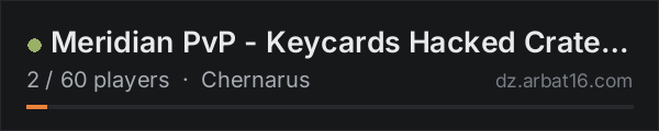 Meridian PvP - Keycards Hacked Crates BM Airdrops Weekend Raids on the AR16 DayZ server list