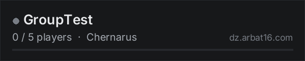 GroupTest on the AR16 DayZ server list