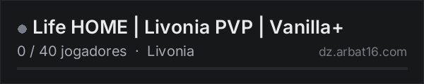Life HOME | Livonia PVP | Vanilla+ na lista de servidores de DayZ da AR16