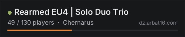 Rearmed EU4 | Solo Duo Trio on the AR16 DayZ server list