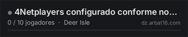 4Netplayers configurado conforme nosso gosto os cabras na lista de servidores de DayZ da AR16