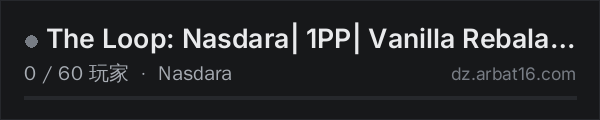 AR16 DayZ 服务器列表中的 The Loop: Nasdara| 1PP| Vanilla Rebalanced