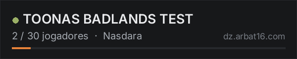 TOONAS BADLANDS TEST na lista de servidores de DayZ da AR16