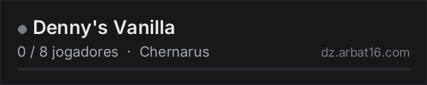 Denny's Vanilla na lista de servidores de DayZ da AR16