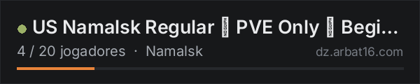 US Namalsk Regular │ PVE Only │ Beginner Friendly na lista de servidores de DayZ da AR16