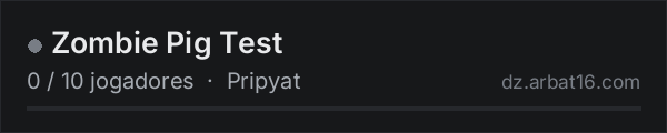 Zombie Pig Test na lista de servidores de DayZ da AR16