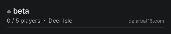 beta on the AR16 DayZ server list