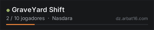 GraveYard Shift na lista de servidores de DayZ da AR16
