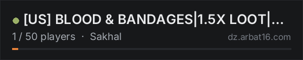 [US] BLOOD & BANDAGES|1.5X LOOT|CLUSTER on the AR16 DayZ server list