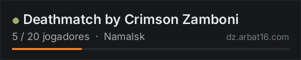 Deathmatch by Crimson Zamboni na lista de servidores de DayZ da AR16