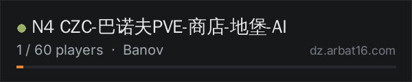 N4 CZC-巴诺夫PVE-商店-地堡-AI on the AR16 DayZ server list