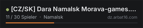 [CZ/SK] Dara Namalsk Morava-games.cz MapLink PVE in der DayZ-Serverliste von AR16
