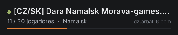 CZ/SK Dara Namalsk Morava-games.cz MapLink PVE na lista de servidores de DayZ da AR16
