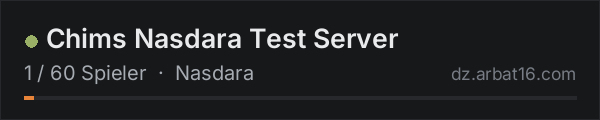 Chims Nasdara Test Server in der DayZ-Serverliste von AR16