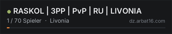 RASKOL | 3PP | PvP | RU | LIVONIA in der DayZ-Serverliste von AR16