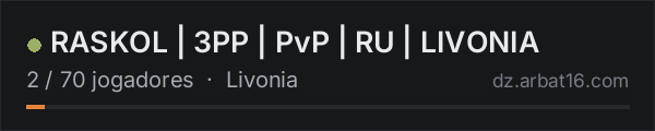 RASKOL | 3PP | PvP | RU | LIVONIA na lista de servidores de DayZ da AR16