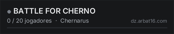 BATTLE FOR CHERNO na lista de servidores de DayZ da AR16