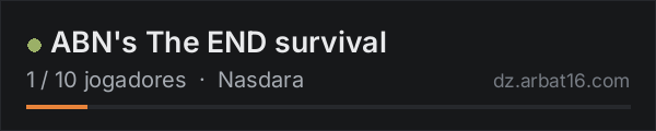 ABN's The END survival na lista de servidores de DayZ da AR16