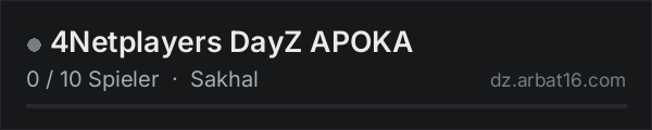 4Netplayers DayZ APOKA in der DayZ-Serverliste von AR16