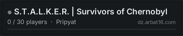 S.T.A.L.K.E.R. | Survivors of Chernobyl on the AR16 DayZ server list