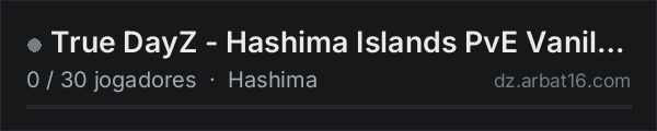 True DayZ - Hashima Islands PvE Vanilla+ w/BBP/Airdrops/Perks na lista de servidores de DayZ da AR16
