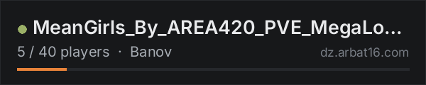 MeanGirls_By_AREA420_PVE_MegaLoot_DNA_Kill_Reward_Leveling_Syst on the AR16 DayZ server list
