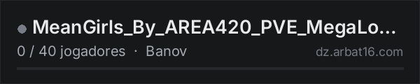 MeanGirls_By_AREA420_PVE_MegaLoot_DNA_Kill_Reward_Leveling_Syst na lista de servidores de DayZ da AR16