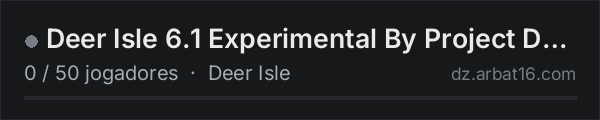 Deer Isle 6.1 Experimental By Project Doom na lista de servidores de DayZ da AR16